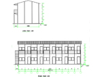Double Sloped Prefab House, Prefabricated House drawing